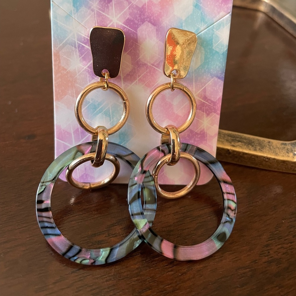 Handmade resin statement earrings